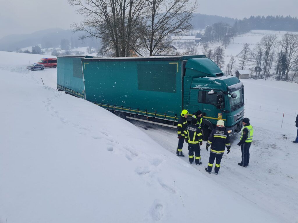 LKW-Bergung am 15. Jänner