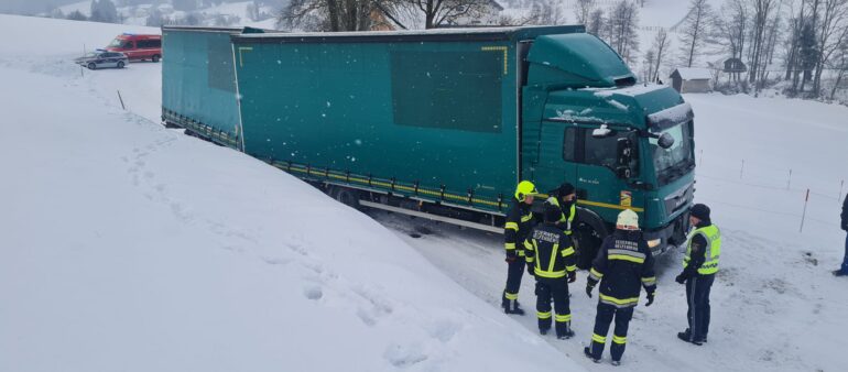 LKW-Bergung am 15. Jänner